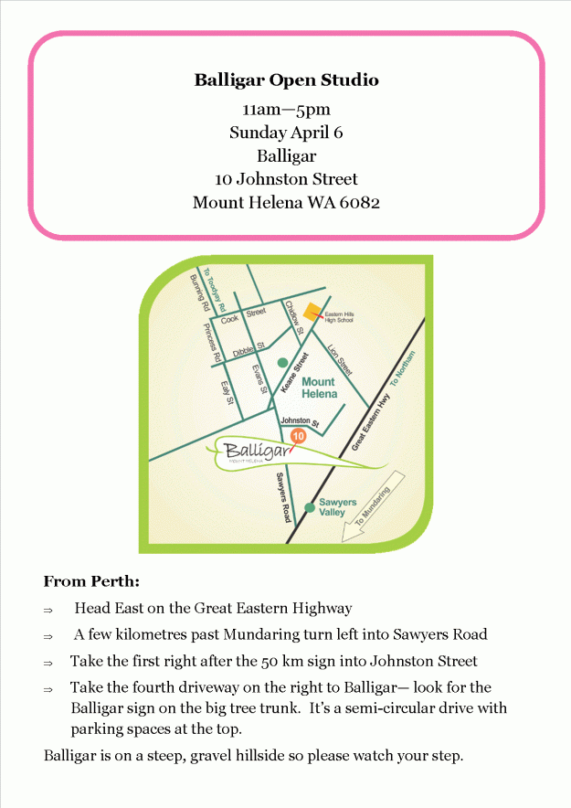 Balligart Open Studio 140406 Flyer v0.2 Back Page