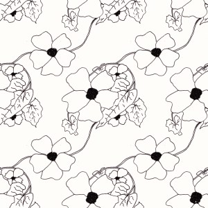 Black Eyed Susan Repeated - #Inktober 14