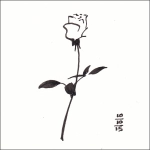 A Rose Is - Inktober 10
