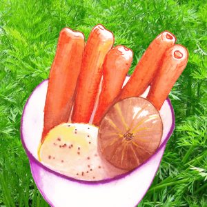 Carrot Soup To Be - Pen & Ink - by Helen Lock