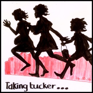 Taking Tucker to the Train - #Inktober2016