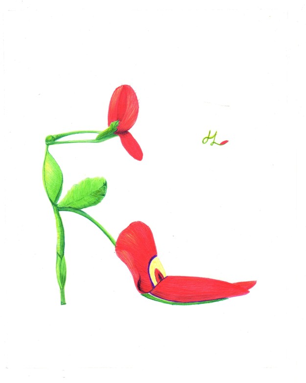 Running Postman - Ballpoint pens on paper - by Helen Lock