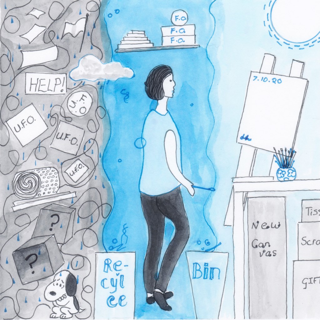 From Chaos to Calm, Inktober 2020 Day 7, Helen Lock artist, Western Australia