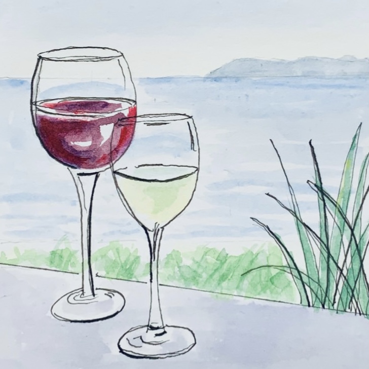 Meet me where the sky meets the sea - #Inktober2020 Day 28 - Helen Lock - Western Australian artist - pen and ink