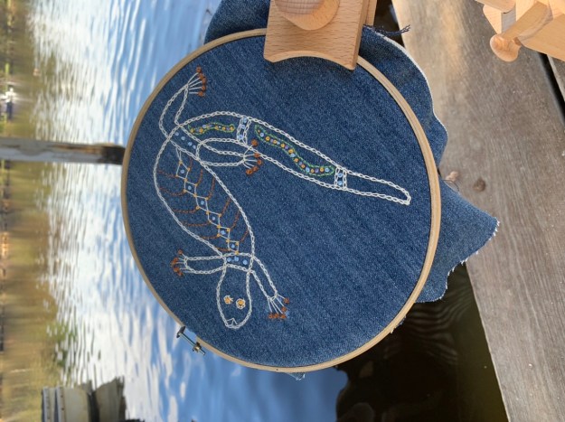 Embroidered Lizard